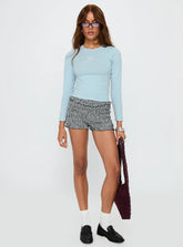 Baby Cupid Long Sleeve Graphic Top Washed Blue